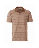 Gioberti Mens Regular Fit Yarn Dye Striped Short Sleeve Polo Shirt with Pocket