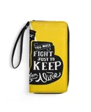 Motivational Decorative Picture Boxing Gloves Wallet for Womens PU Leather Zip Around Wallers Clutch Wristlet Travel Long Purse