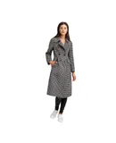 Belle & Bloom Women's Save My Love Wool Coat in Black & White Check