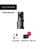 DDPAI MINI3S driving recorder car camera 1620P HD 360-degree panoramic front car start reminder voice control, black, 128G memory card