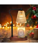 Candle Warmer Lamp with Dimmer 2 Bulbs, Electric Candle Warmer with Timer Adjustable Height, Wax Melt Warmer for Scented Wax Jar Candles, Gifts for Mom New Home, Christmas, Mothers Day, Birthday,black