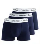 Calvin Klein Men's Underwear Microfiber Stretch 3 Pack Trunk Navy/Navy/Navy