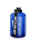 DUNDUN BOTTLED JOY , 32 oz water bottles,BPA-Free Plastic Water Bottles with Times to Drink, Food-Safe Jug with Handle, Ensure You Drink Enough Water Daily (32 oz blue)
