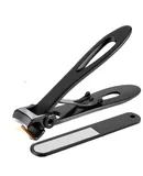 Large anti-splash nail clippers, household stainless steel large opening nail clipper set, thick toenail scissors