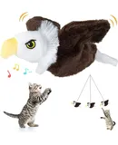 Interactive Rechargeable Flying Bird Cat Toy, Interactive Chirping Bird Wings, Flapping Bird Cat Toy, Chirping Bird Cat Toy for Bored Cats (C-Eagle)
