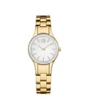 Reloj Calvin Klein Mujer | Coleccion Simplicity | Modelo K4323212 | Caja Redonda | Ø 44mm Acero inoxidable | Cierre Presion | Movimiento Cuarzo | Dial Plateado | Cristal Zafiro | Correa Acero inoxidable Dorado | 30m / 3 ATM | Línea Clásico