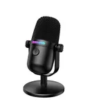 ONIKUMA M830 USB Condenser Microphone Mini USB Microphone with Mute Noise Cancelling Gaming PC Microphone Cardioid Pickup Pattern for Streaming, Twitch, Online Chat, RGB PC Microphone for PC Gamers