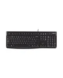 Logitech K120 Wired Keyboard for Windows, Plug and Play, Full-Size, Spill-Resistant, Curved Space Bar, Compatible with PC, Laptop - Black