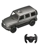 Remote Control Off-road Car 2.4GHz Simulation Induction Remote Control Car Gesture Sensing for Opening Doors Projecting Lighting Patterns with Lighting Music, Silver, 1 Battery