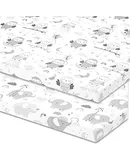 Travel Crib Fitted Sheets for Baby Bjorn, Guava Lotus Travel Crib and 24 x 42 Inch Travel Light Playard Mattress \u2013 Snuggly Soft 100% Jersey Cotton \u2013 2 Pack