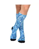 Blue Dream Pattern CoolMax Socks, Eco-Friendly Colorful Crew Socks Collection for Men & Women