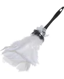 Skeleteen Feather Duster Maid Accessory - Soft White Cleaning Feather Dust Broom Costume Accessories Prop for French Maid Costumes