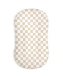 Baby Lounger Cover for Boys and Girls, Removable Cover Ultra Soft Comfortable Lounger Slipcover, Light Brown Checkerboard (Lounger not Included)
