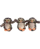 3 Pack Owl Dog Toys, Toy for Small Dogs, Dog Toys with Squeaker, Multipack Dog Toys, Plush Dog Toys, Toy for Small Dogs, Owl in Tree Dog Toy (3 Pack: Replacement Animals, Owl)