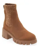 Steve Madden Hayle Platform Chelsea Boot In Chestnut Suede