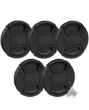 (5 Pack) 67mm Center Pinch Snap On Lens Cap Front Dust Cover for Canon Nikon Sony Fujifilm SLR Mirrorless Camera