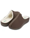 Mio Marino Men's Cuddles Memory Foam House Slippers-Brown-15-16