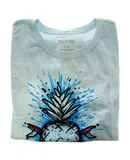 Kids Premium Crew Tee - Pineapples - Ice Blue by DelSol for Kids - 1 Pc T-Shirt (YL)