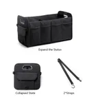 Trunk Organizer for Car - 70L Collapsible Trunk Storage with 11 Pockets & Reinforced Handles, SUV Trunk Organizers for Grocery Cargo(Black)