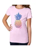 Girls Crew Tee - Pineapple Love - Lilac by DelSol for Women - 1 Pc T-Shirt (YL)