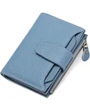 Small Wallet for Women Genuine Leather Bifold Compact