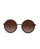 Velvet Eyewear Womens Round Sunglass Style Essie in Tortoise - 100% UV Protection - Designed for Women - Designed in the USA