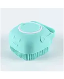Pet bathing brush, dog massage brush, pet massage gloves, cat hair removal brush, pet supplies and bathing artifact-square blue