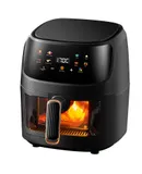 1400W Air Fryer, Visual Interior, Air Fryer Crisp Frying, Baking, Heating and Dehydrating, 8L Large Capacity, Black