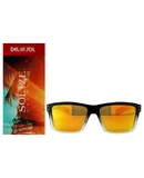 Solize Sea Sand Sun - Black and Clear to Yellow by DelSol for Unisex - 1 Pc Sunglasses