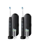 2x Philips Sonicare Protective Clean 5300 Rechargeable Electric Toothbrush, Black HX6423/34