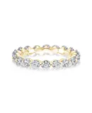 Rodiffy Moissanite 1.5 Ct Round Cut Yellow Gold Anniversary Ring