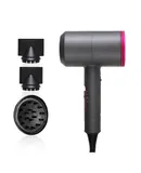 Professional Ionic Hair Dryer, Powerful 2000W Fast Drying Low Noise Blow Dryer with 2 Concentrator Nozzle 1 Diffuser Attachments for Home Salon Travel（US standard 110V ）