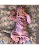 CHAREX Lifelike Reborn Baby Dolls - 18 inch Sleeping Realistic Newborn Baby Dolls, Soft Cloth Body Real Baby Girl with Feeding Toy for Kids Age 3 +