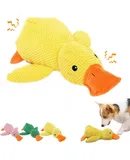 Cute Yellow Calming Duck Dog Toy, Cute Yellow Calming Duck, 2024 New Quack-Quack Duck Dog Toy, Cute Calming Duck Dog Toy with Soft Squeaker, Interactive Dog Toys for Indoor Small Dogs (Yellow)
