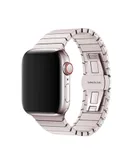 apple Watch Solid stainless steel bead strap apple watch9 bow buckle metal strap  38/40/41mm Starlight color
