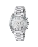 Reloj Michael Kors Hombre | Coleccion Oversized Bradshaw | Modelo MK5535 | Caja Redonda | Ø 42mm Acero inoxidable | Cierre Desplegable | Movimiento Cuarzo | Dial Blanco | Cristal Mineral | Correa Acero inoxidable Plateado | 100m / 10 ATM | Línea Lujo