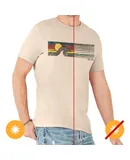Men Crew Tee - Sunset Wave - Beige by DelSol for Men - 1 Pc T-Shirt (YS)