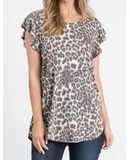 Heimish Usa Leopard Ruffle Top - Plus In Multi