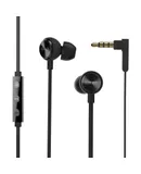 Edifier P293 Plus Computer Headset in-Ear Earphones Inline Volume Playback Controls Flat L Shaped Cable Comfortable Eartips - Black