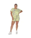 Plus Size 2 Piece Top & Shorts Lounge Set