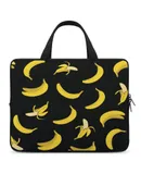 Bananas On Black Background Laptop Bag Women Man 10 12 13 15 17 Inch Office Notebook Travel Computer Handbag Waterproof Bag Notebook Cover
