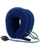 Hailicare cervical spine tractor three-tube inflatable stretch health care neck support with thick PVC travel neck pillow