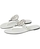 Tory Burch Women's Miller Eyelet Sandal, Cloud Silver