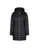 Save the Duck Women's Reese 3/4 Hooded Puffer Coat, Black
