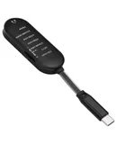 Muslady SK7 Portable Phone Sound Card Voice Changer 7 Sound Effects Type-C Plug with Earphone for Live Streaming Online Karaoke Video Recording Game Playing