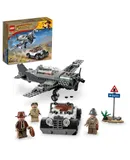 LEGO Indiana Jones and the Last Crusade Fighter Plane Chase 77012 Building Set, Featuring a Buildable Car Airplane Toy, 3 Minifigures Including Jones, Birthday Gift for Kids 8-12 Years Old