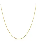 14k Yellow Gold Thin Motif Round Omega Necklace