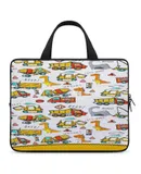 Children's Engineering Car Cartoon Dinosaur Laptop Bag Women Man 10 12 13 15 17 Inch Office Notebook Travel Computer Handbag Waterproof Bag Notebook Cover