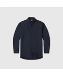 Southern Marsh Unisex Old Mill Heather Flannel Shirt In Washed Navy