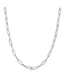 Silver Elongated Link Chain by eklexic